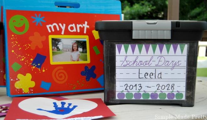 if you want to keep some of your children's artwork or other school paper items without a mess, then this organizing system is for you!