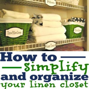 Your linen closet probably has more towels and bed sheets than you really need. Let's talk about what is essential so you can simplify and organize your linen closet like a pro!, organize your home, home organization, organized, labels, printable labels, labels to organize, linen closet labels