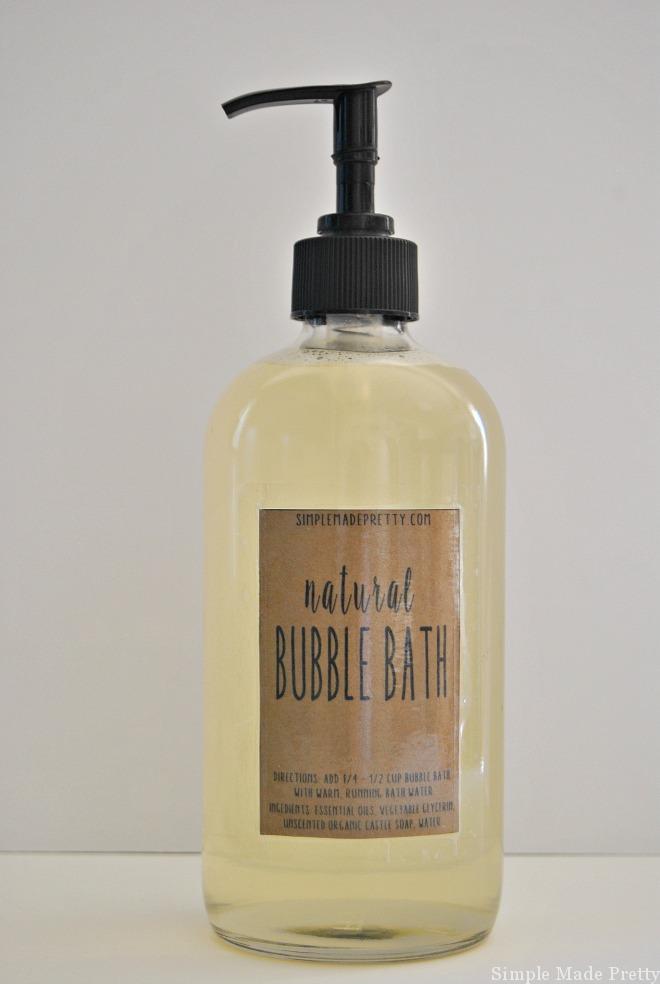 This Homemade All-Natural Bubble Bath Using Essential Oils will change the way you look at using toxic, chemical-filled bubble bath. This DIY all-natural skin care solution is made with essential oils and natural ingredients. If you like making handmade gifts or use essential oils (or are thinking about using them) keep reading for how to make an easy all-natural bubble bath to give to loved ones and use in your home. Download the labels below to create an easy handmade gift for the ladies in your life!