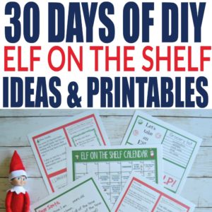 Download the 30 day calendar which includes fun nightly activities for your elf on the shelf! She makes it so easy by including tons of printables, including some free printable elf on the shelf superhero costumes!