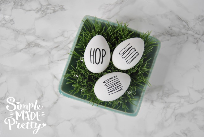 I love these Easter crafts! These DIY Rae Dunn Easter eggs are so cute!
